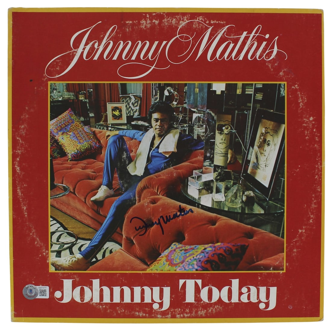 Johnny Today Album Cover Signed by Johnny Mathis Beckett Authenticated (1 of 7)