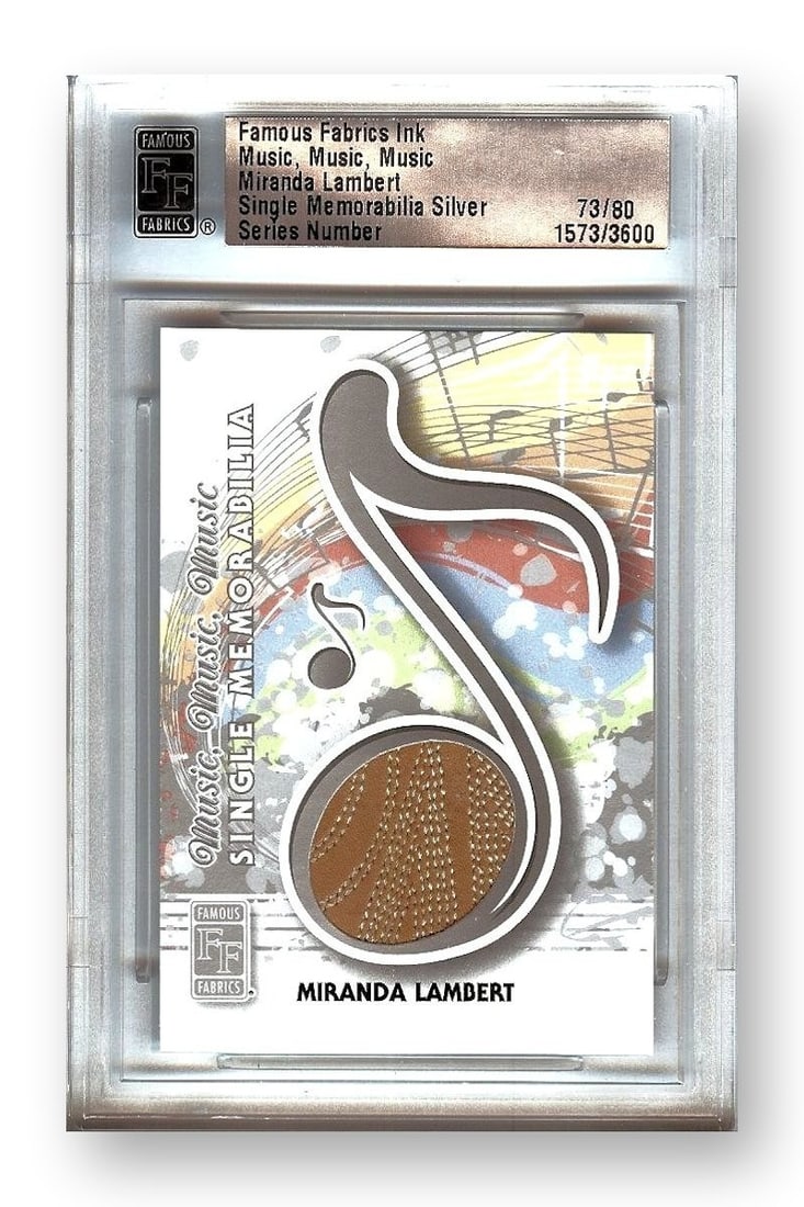 Miranda Lambert 2013 Trading Card Famous Fabrics Relic 73/80 (1 of 2)