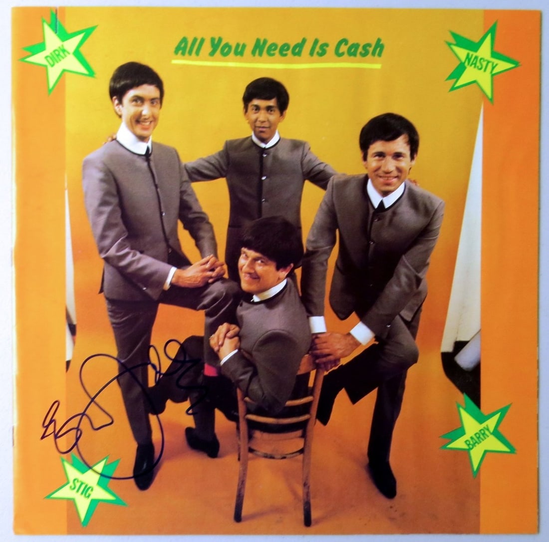 The Rutles Album Booklet Signed by Eric Idle JSA Authenticated: The Rutles Album Booklet Signed by Eric Idle JSA Authenticated This is an original record album booklet from The Rutles, personally signed by Eric Idle. The autograph has been authenticated by James S