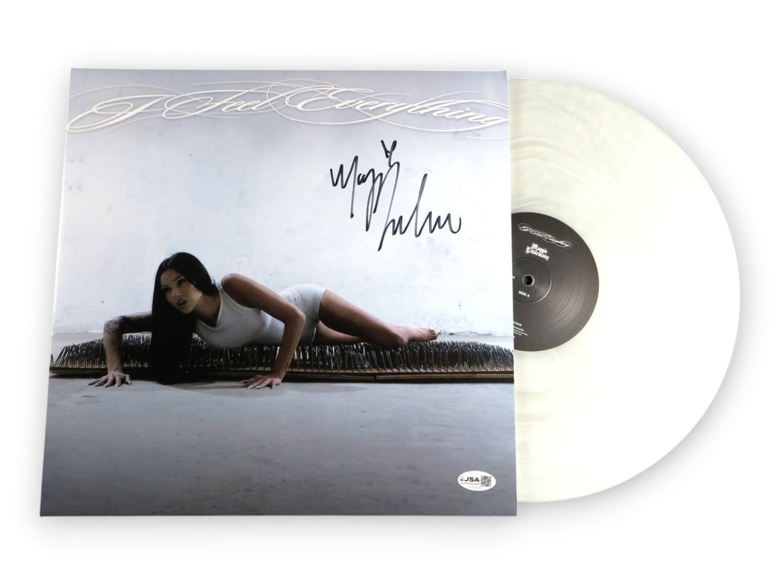 JSA authenticated Maggie Lindemann signed record album cover I Feel Everything (1 of 2)