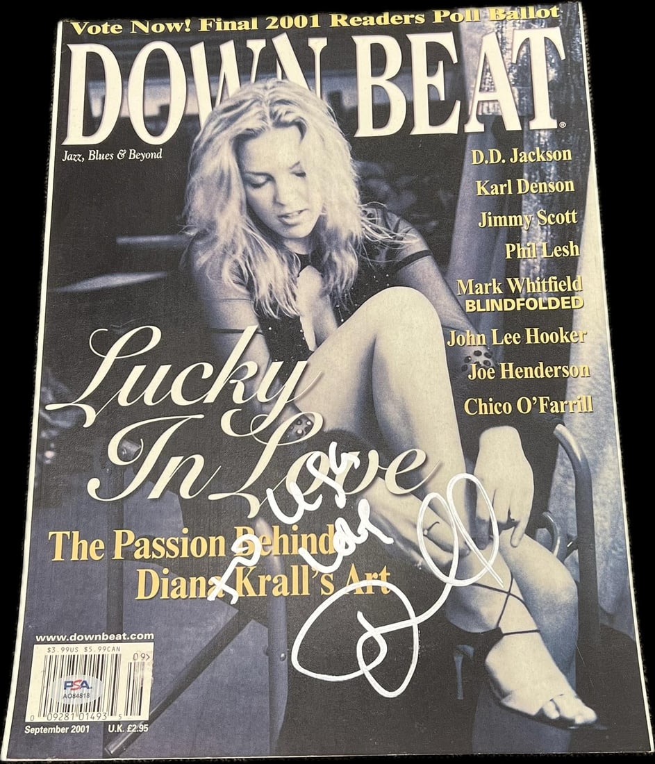 Diana Krall Signed 11 x 15 Poster PSA/DNA Authenticated (1 of 3)