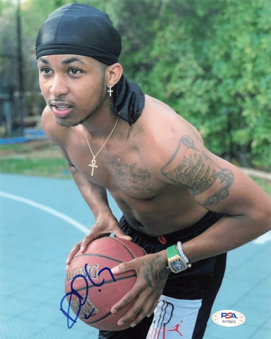 DDG Darryl Granberry Jr. Autographed 8x10 Photo PSA/DNA Certified: DDG Darryl Granberry Jr. Autographed 8x10 Photo PSA/DNA Certified This is an original 8x10 photograph featuring rapper DDG, personally signed by him. The autograph has been verified by experts at PSA/