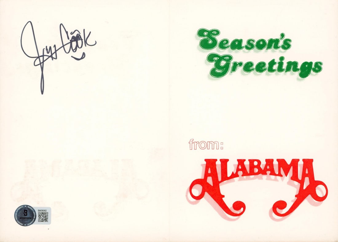Jeff Cook Country Musician Signed 5x7 Card with Beckett Authentication (1 of 2)