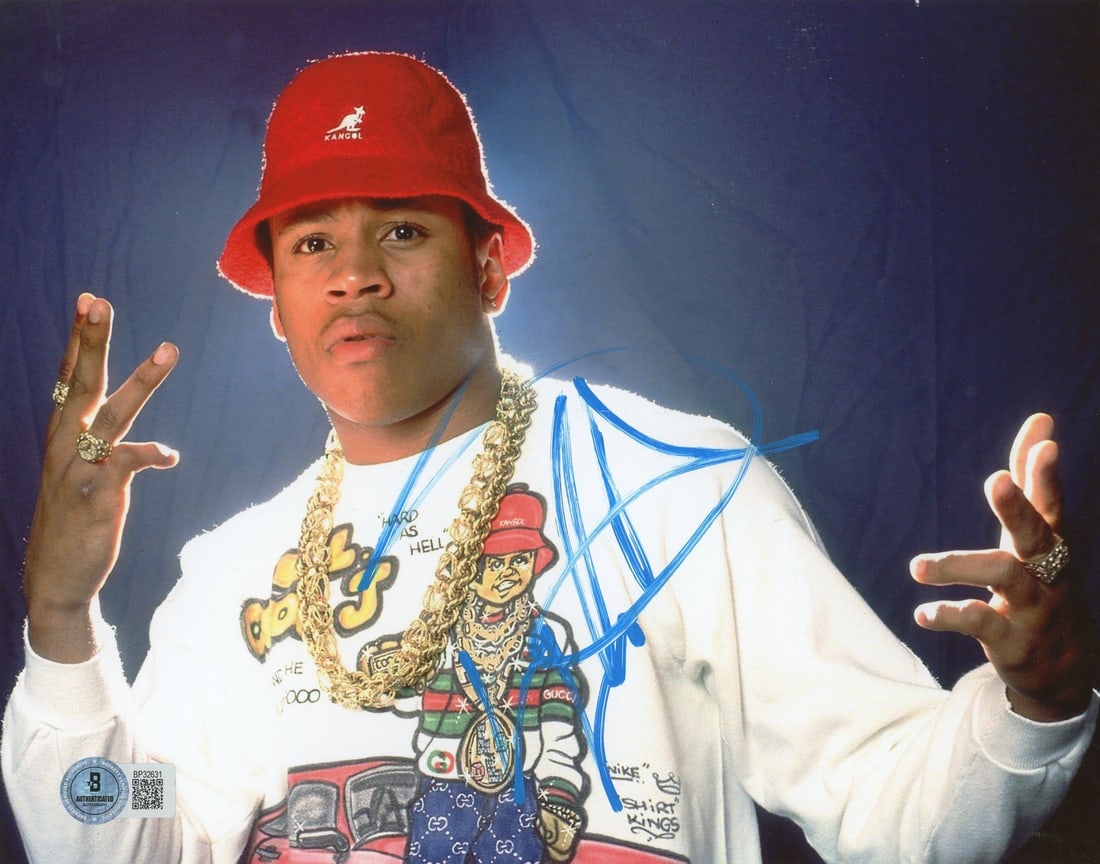 LL Cool J Signed 8x10 Photo Authentic Beckett BAS Authentication: LL Cool J Signed 8x10 Photo Authentic Beckett BAS Authentication This is an authentic 8x10 photograph personally signed by the legendary rapper LL Cool J. The autograph is certified by Beckett Authent