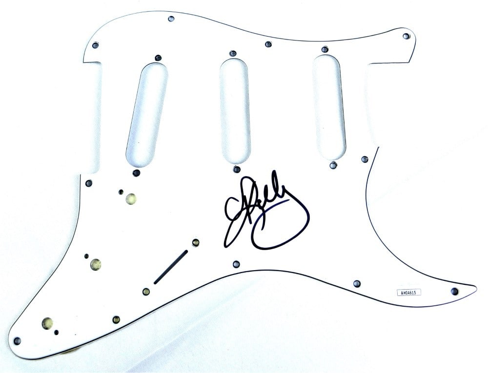 Kelly Clarkson Autographed Electric Guitar Pickguard JSA Certified: Kelly Clarkson Autographed Electric Guitar Pickguard JSA Certified This item features an original autographed electric guitar pickguard by Kelly Clarkson, authenticated by James Spence Authentication 