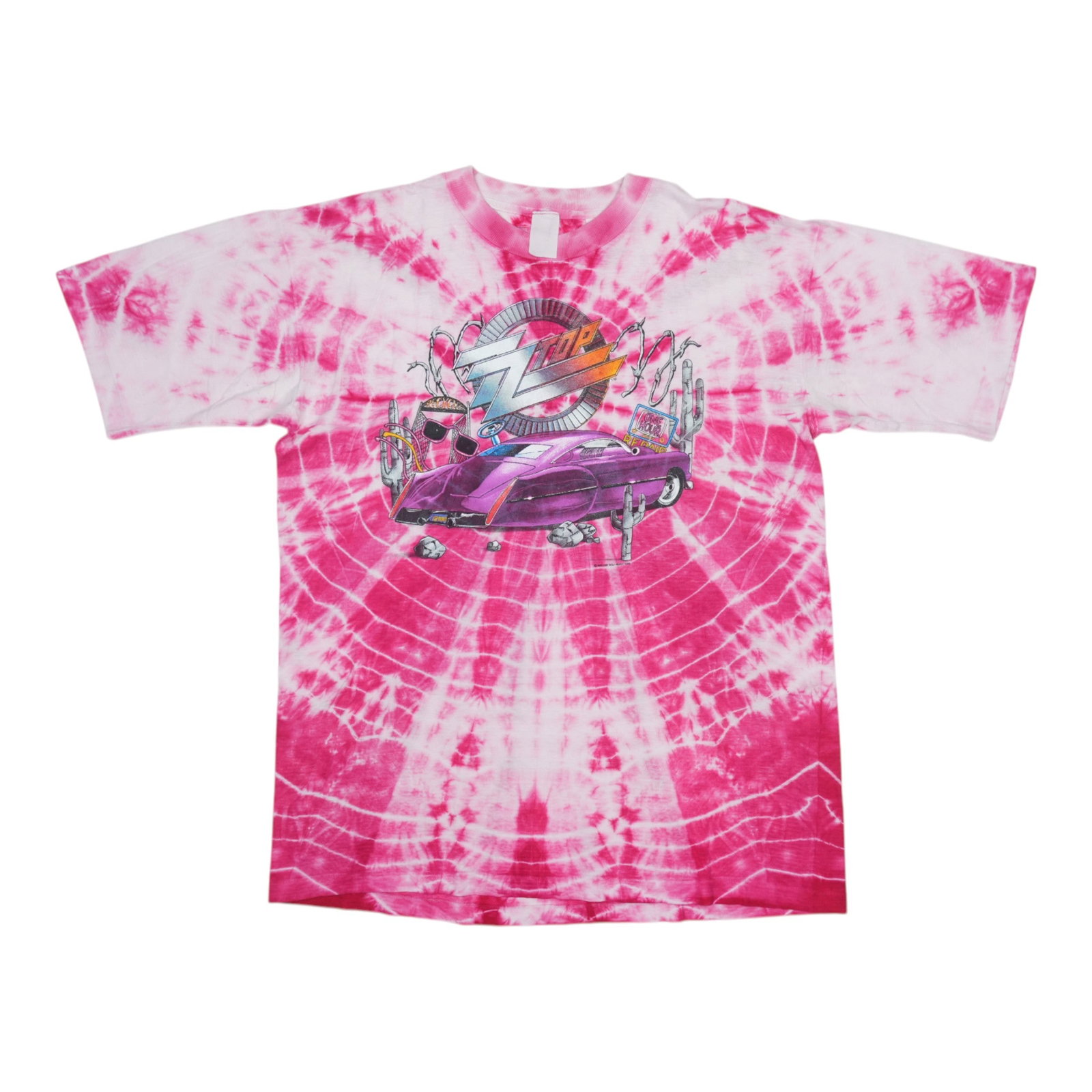 Vintage 1991 ZZ Top Recycler Tour Tie Dye Cotton T-Shirt Extra Large: Vintage 1991 ZZ Top Recycler Tour Tie Dye Cotton T-Shirt Extra Large This is an original vintage 1991 ZZ Top Recycler tie dye shirt, not a modern reproduction. The shirt is made from 100% cotton and f