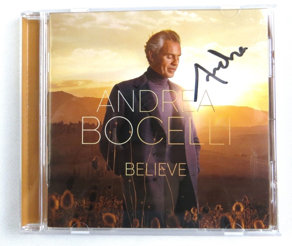 Andrew Bocelli Autographed CD Booklet Beckett Authenticated (1 of 2)