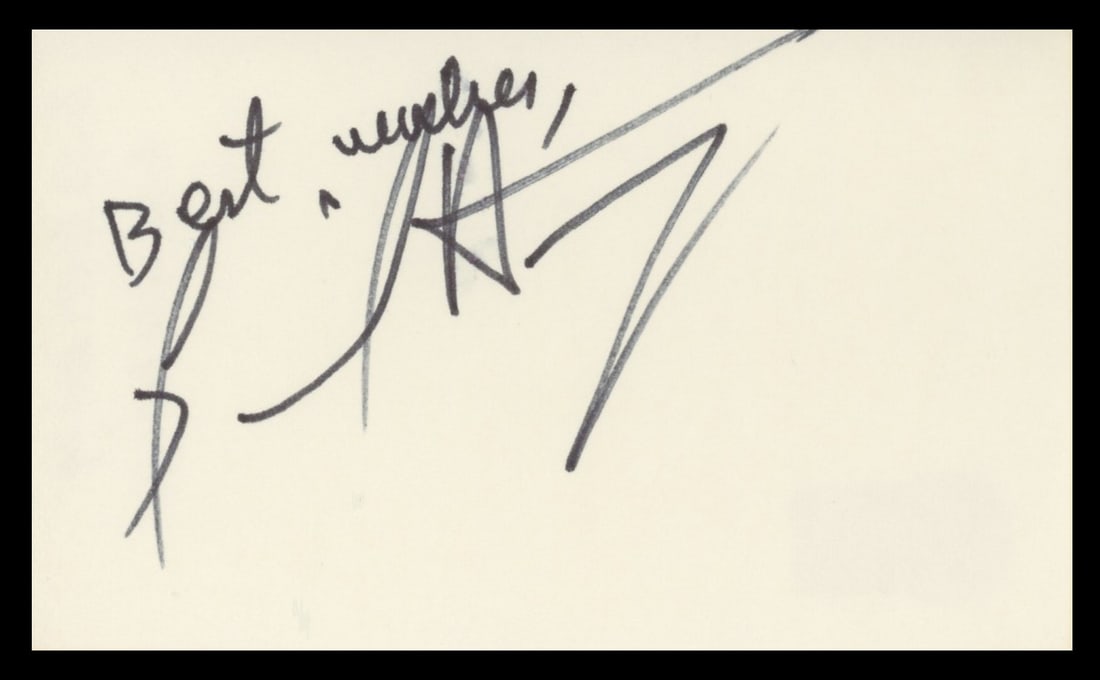 David Henry Hwang Signed 3x5 Card With Best Wishes BAS Authenticated (1 of 2)