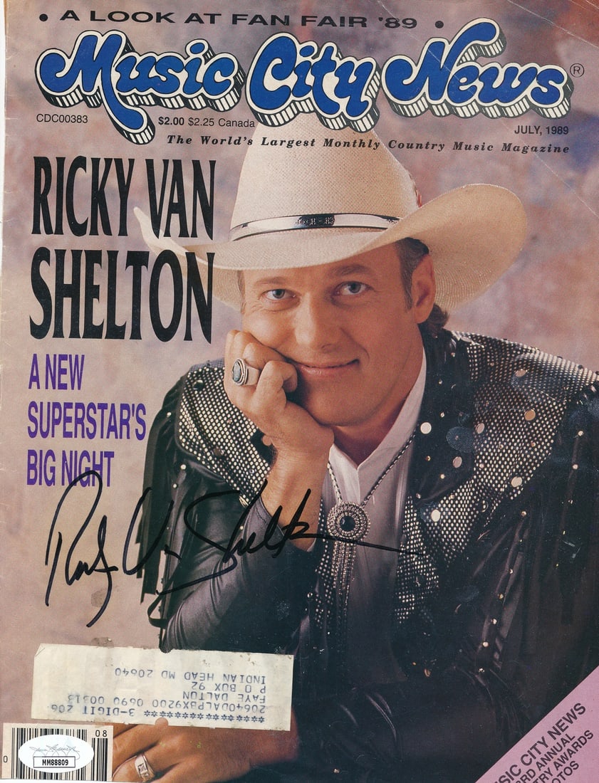 Ricky Van Shelton Autographed 8x10 Magazine Cover JSA Certified (1 of 2)