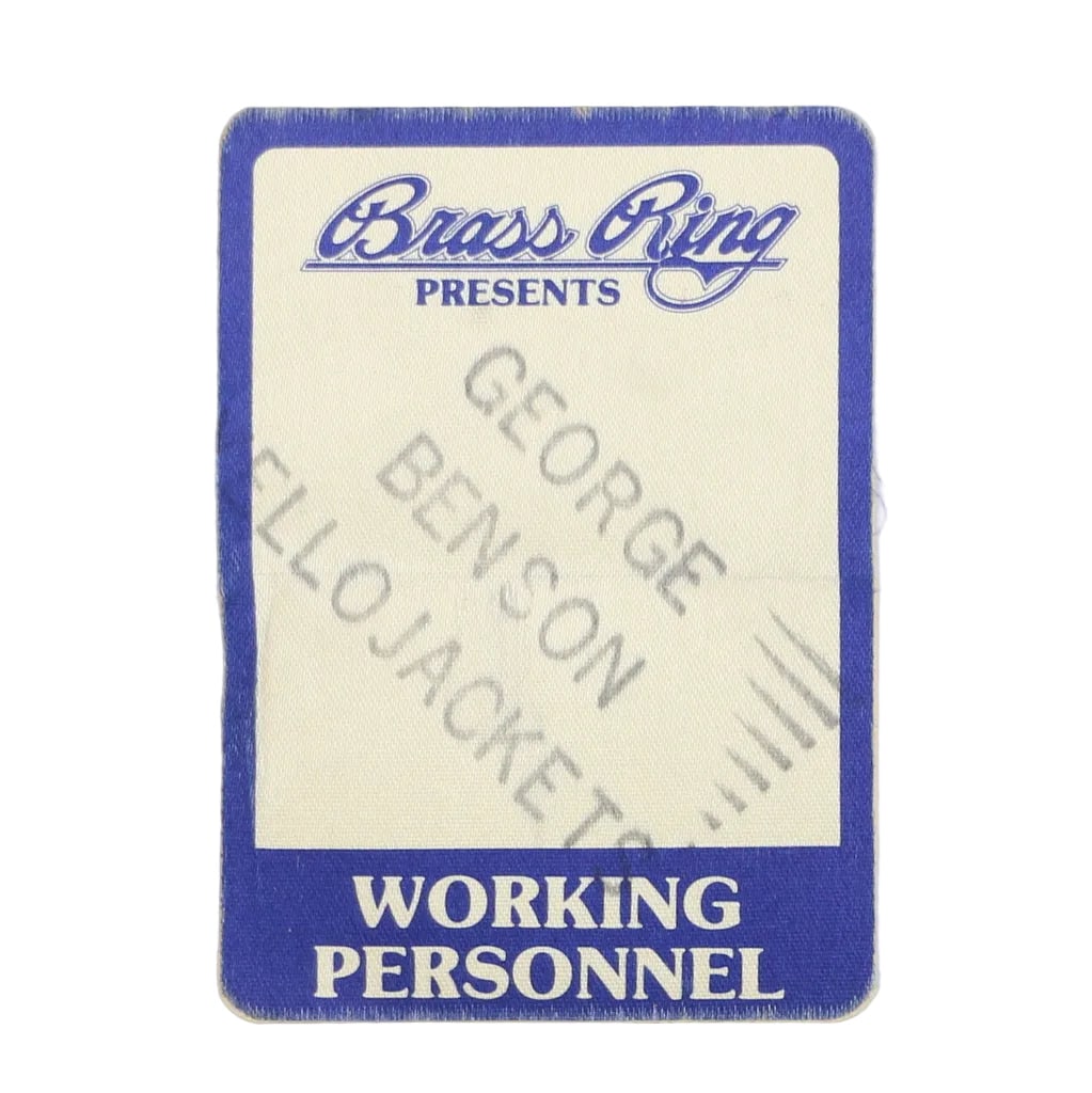 Vintage 1980s Backstage Pass for George Benson (1 of 2)