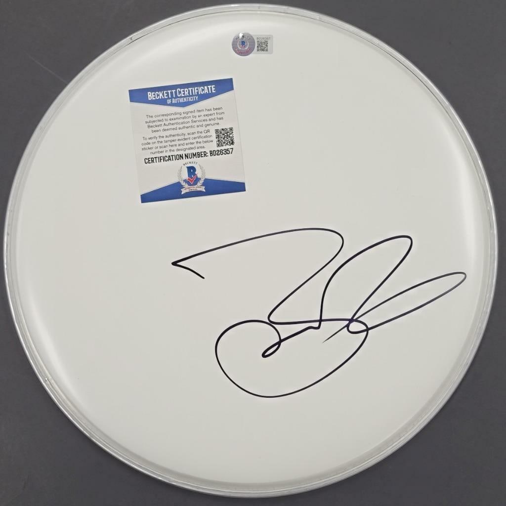12 inch Drumhead Autographed by Brett Scallions with Beckett COA (1 of 1)