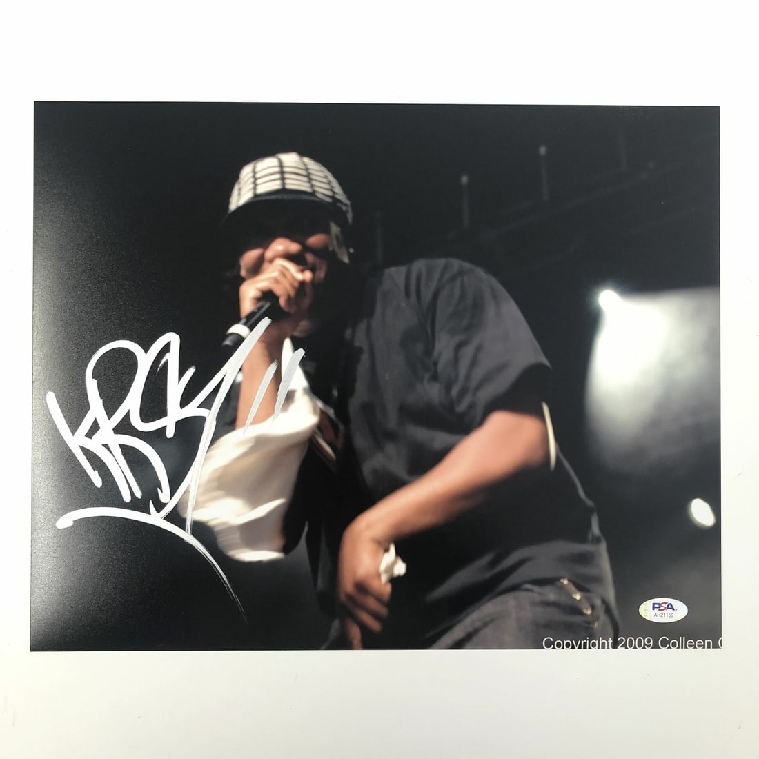 KRS-One Autographed 11x14 Photo PSA/DNA Certified Rap Memorabilia: KRS-One Autographed 11x14 Photo PSA/DNA Certified Rap Memorabilia This is an original 11x14 photograph of the iconic rapper KRS-ONE, featuring his authentic signature. The autograph has been verified 