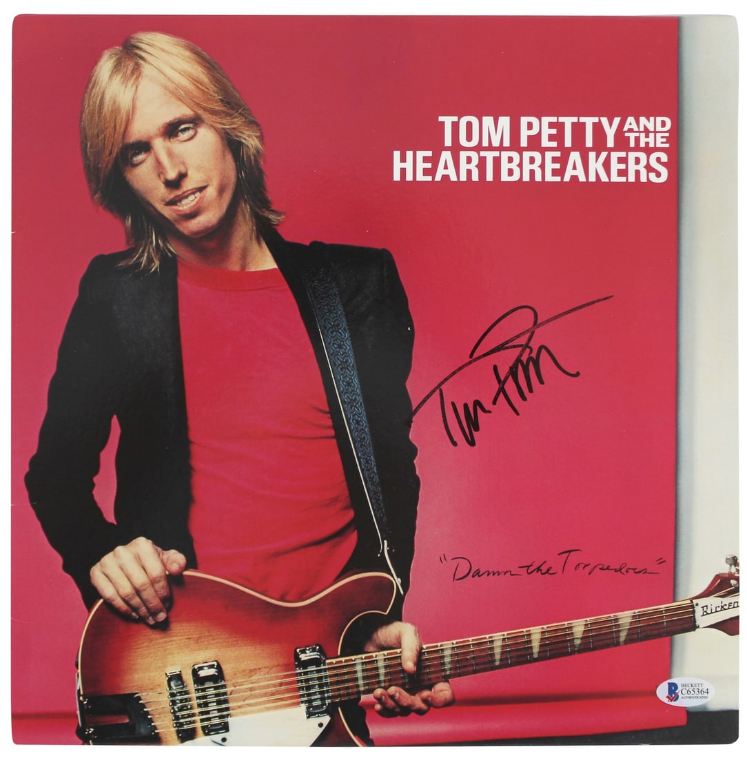 Beckett signed Tom Petty Damn The Torpedoes album cover (1 of 4)