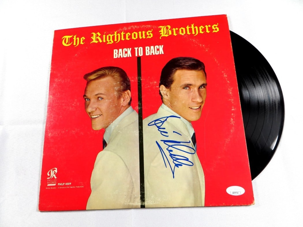 Bill Medley Autographed Record Album Cover Righteous Brothers JSA Certified: Bill Medley Autographed Record Album Cover Righteous Brothers JSA Certified This is an original autographed record album cover by Bill Medley of the Righteous Brothers, authenticated by James Spence (