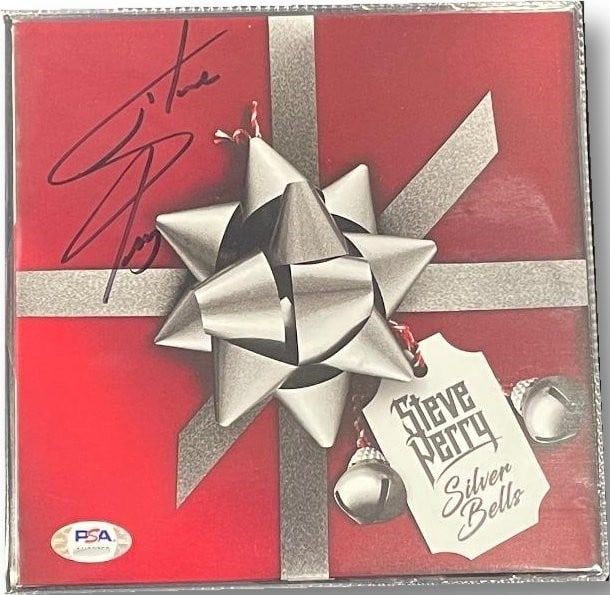 Steve Perry Autographed Red Silver Bells Album Cover Record PSA/DNA (1 of 4)