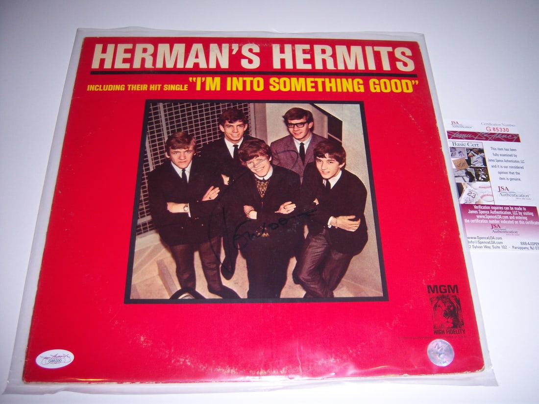 Signed Herman's Hermits LP Record JSA COA Peter Noone (1 of 1)