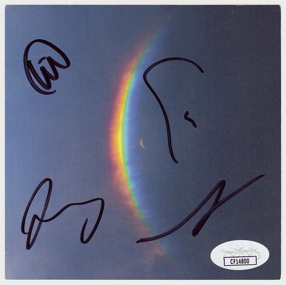 Coldplay Signed Moon Music 5x5 CD Insert JSA Authenticated 4 Signatures (1 of 1)