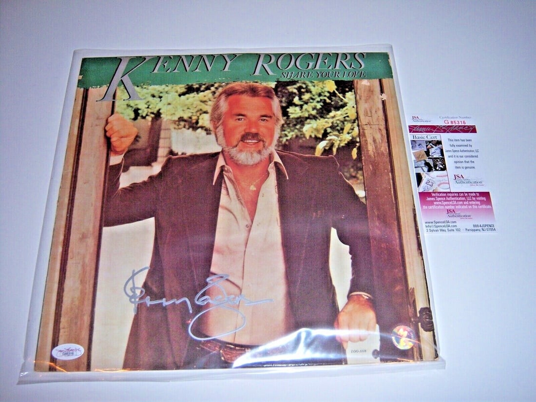 Signed Kenny Rogers Share Your Love LP Record JSA COA (1 of 1)