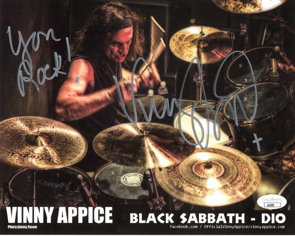 Vinny Appice Autographed 8x10 Photo Black Sabbath JSA Certified (1 of 2)