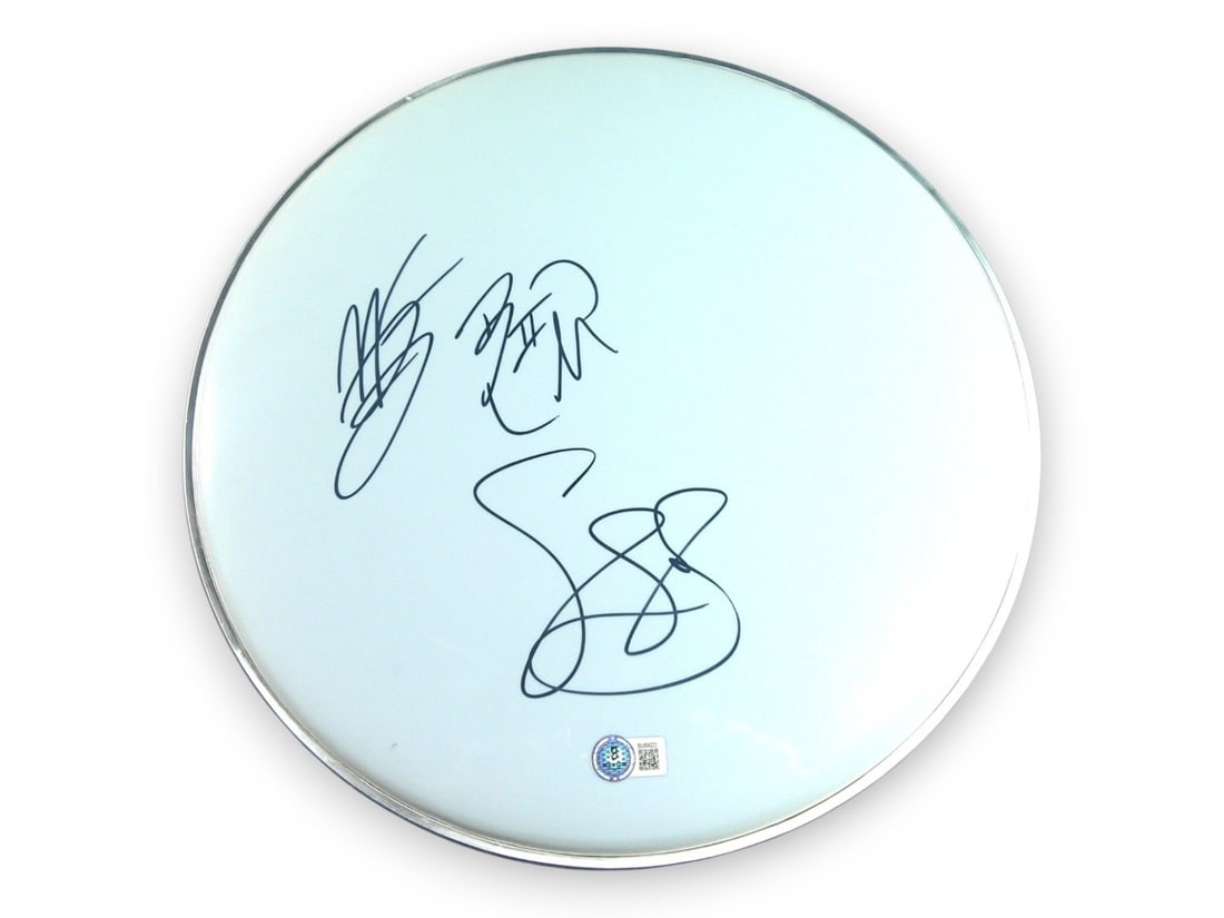 13 Inch Drumhead Signed by Wayna Morris and Shawn Stockman Beckett Authenticated (1 of 3)