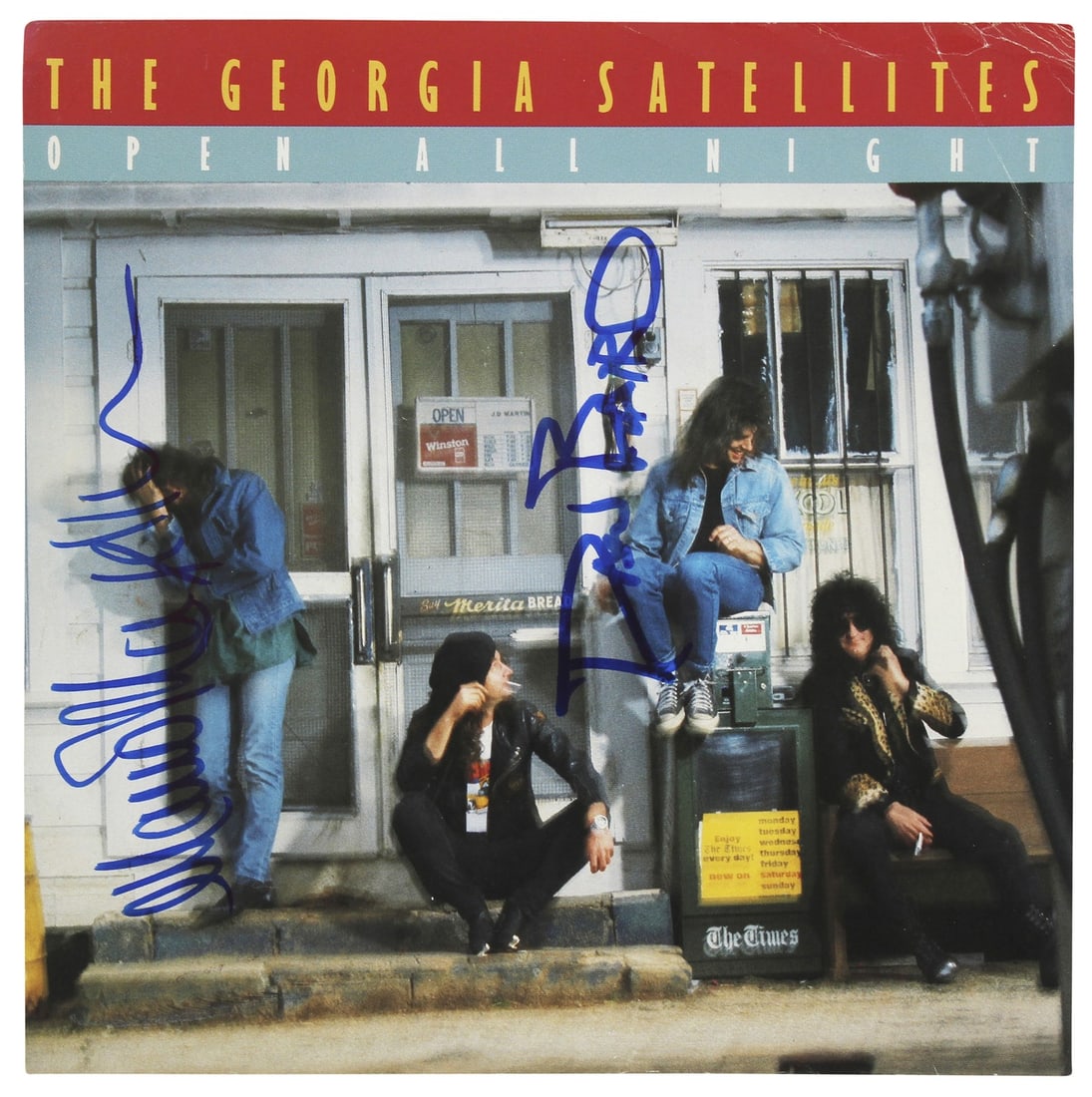 Beckett authenticated Open All Night 45 RPM cover signed by Dan Baird Mauro Magellan (1 of 7)
