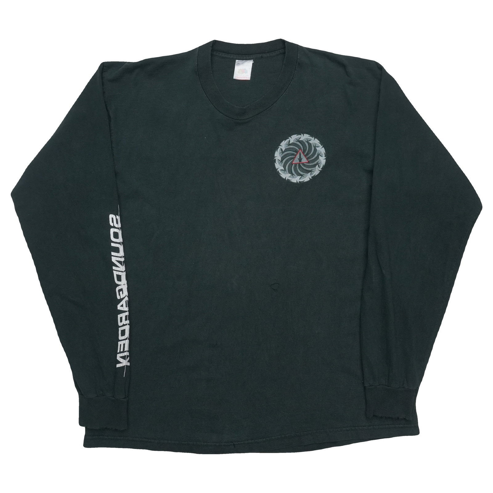 Vintage 1990s Soundgarden Badmotorfinger Black Cotton Graphic T-Shirt XL: Vintage 1990s Soundgarden Badmotorfinger Black Cotton Graphic T-Shirt XL This is an original vintage 1990s Soundgarden Badmotorfinger shirt featuring both front and back graphics. The shirt is made