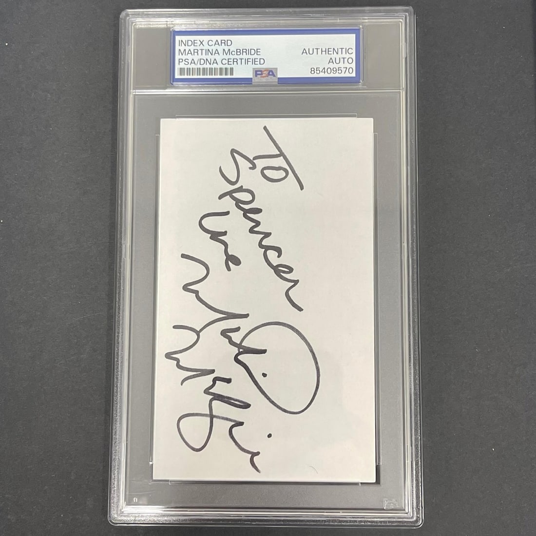 Martina McBride Signed Index Card Autographed PSA/DNA Country Singer (1 of 2)