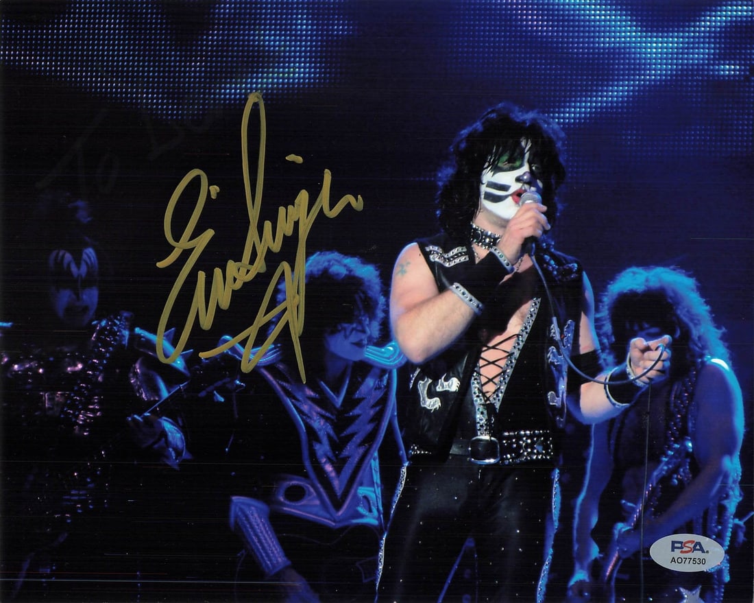 Eric Singer Autographed 8x10 Photo PSA/DNA Certified Music Memorabilia: Eric Singer Autographed 8x10 Photo PSA/DNA Certified Music Memorabilia This listing features an 8x10 photograph signed by Eric Singer, a renowned musician known for his work with various rock bands. T
