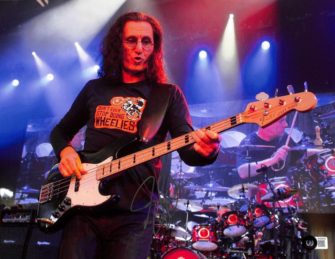 Beckett Certified Geddy Lee 11x14 Signed Rush Concert Photo (1 of 1)