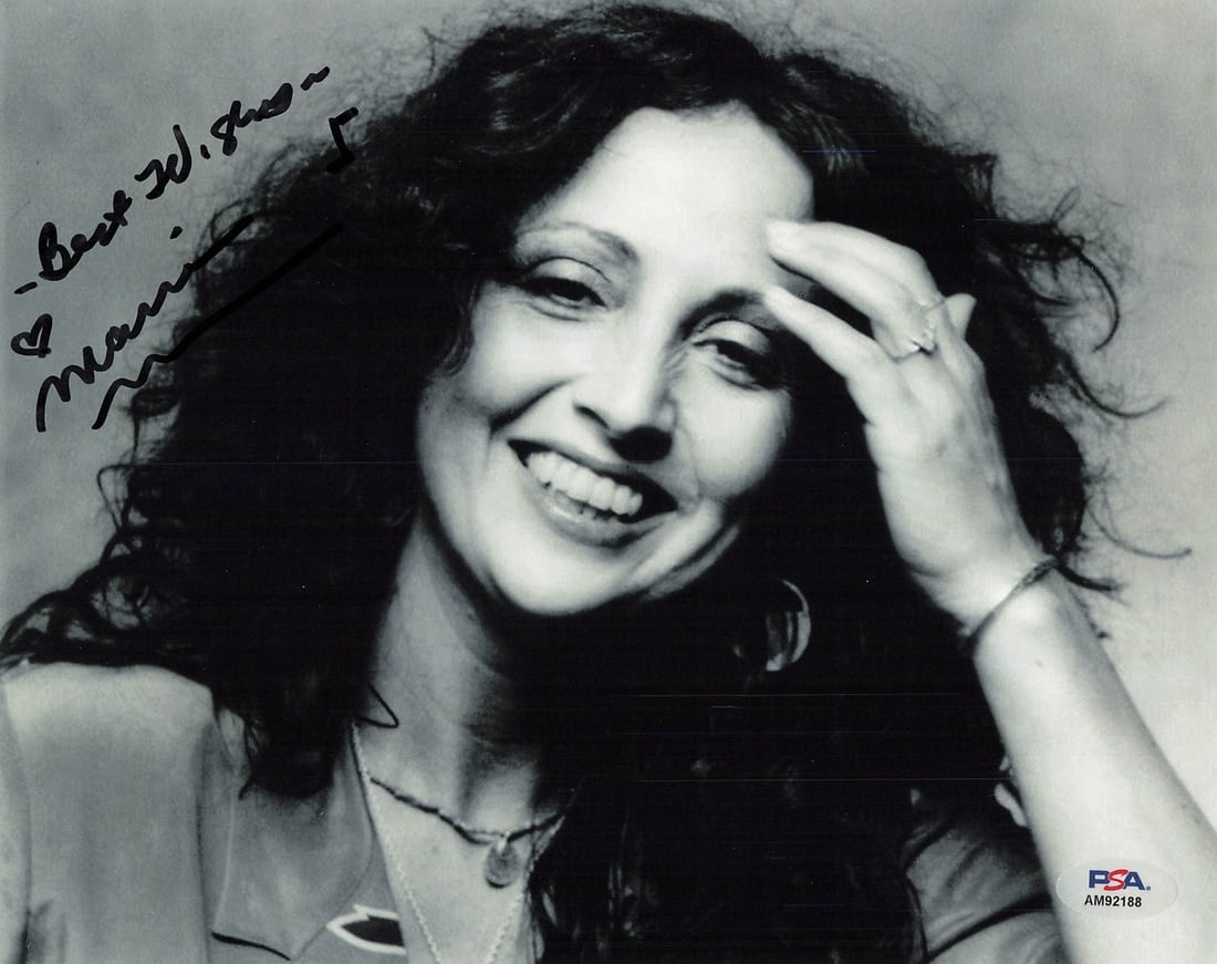 Maria Muldaur Signed 8x10 Photo PSA/DNA Certified Autograph: Maria Muldaur Signed 8x10 Photo PSA/DNA Certified Autograph This listing features a professionally printed 8x10 photograph signed by the renowned singer Maria Muldaur. The autograph has been authentic