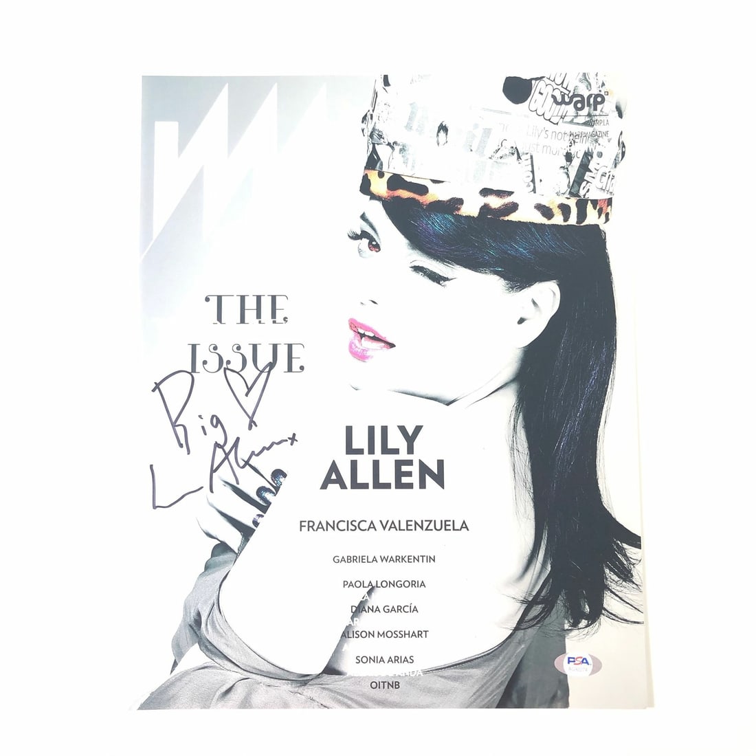 Lily Allen Autographed 11x14 Photo PSA/DNA Certified: Lily Allen Autographed 11x14 Photo PSA/DNA Certified This listing features a professionally printed 11x14 photograph autographed by the talented singer Lily Allen. The authenticity of the signature ha