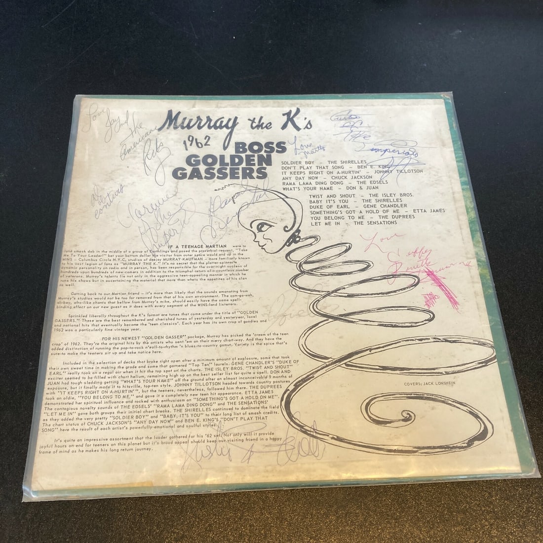 Signed LP Record with Autographs of Jay & The Americans The Ronettes and Little Anthony (1 of 5)