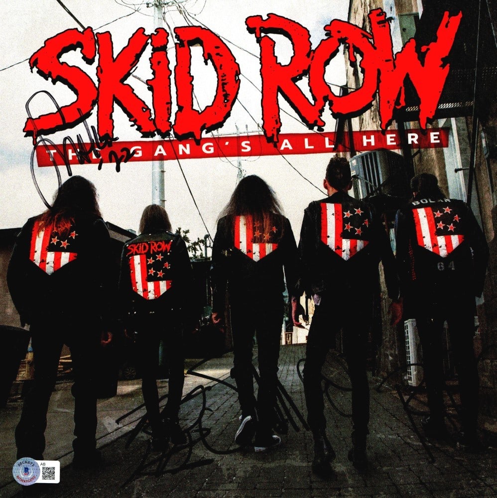 Skid Row Band Autographed 11x11 Photo Beckett Authenticated: Skid Row Band Autographed 11x11 Photo Beckett Authenticated Add a touch of rock history to your collection with this original photograph featuring the iconic Skid Row Band. This autographed 11x11 phot