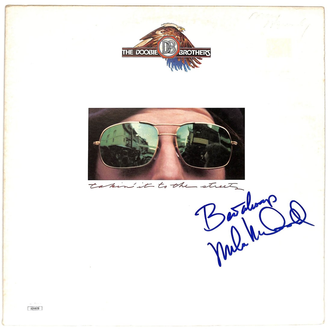 Takin' It To The Streets Album Autographed by Michael McDonald JSA Authenticated: Takin' It To The Streets Album Autographed by Michael McDonald JSA Authenticated This is an original "Takin' It To The Streets" album by The Doobie Brothers, signed by Michael McDonald. The autograph 