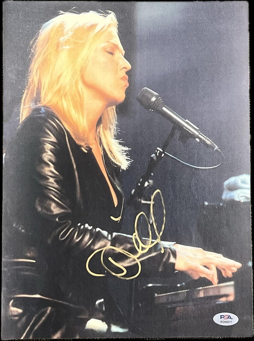Diana Krall PSA Autographed 10 x 13.5 Poster: Diana Krall PSA Autographed 10 x 13.5 Poster This is a stunning 10 x 13 1/2 poster featuring the signature of renowned musician Diana Krall. The autograph has been authenticated by PSA/DNA, ensuring i