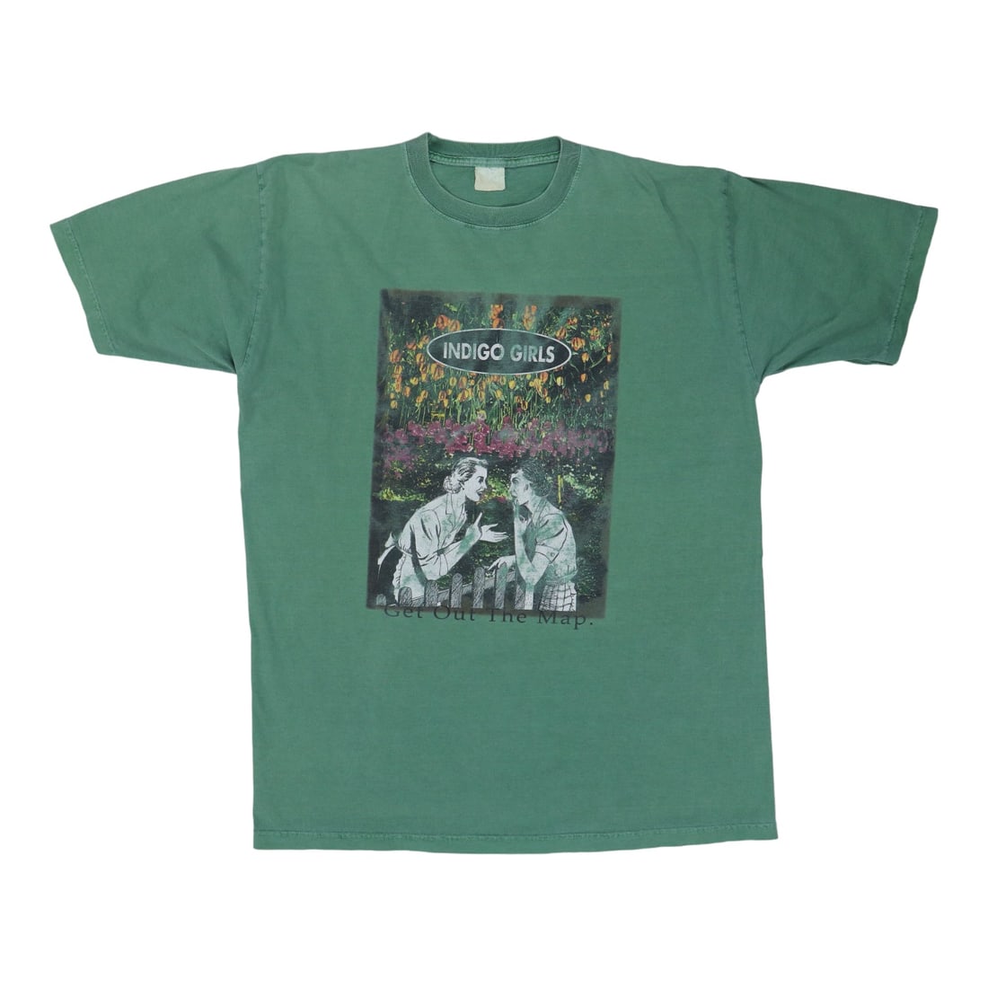 Vintage 1997 Shaming Of The Sun Indigo Girls Green Cotton Band Shirt: Vintage 1997 Shaming Of The Sun Indigo Girls Green Cotton Band Shirt This is an original vintage 1997 Indigo Girls 'Shaming Of The Sun' shirt, featuring both front and back graphics. Made from 100% co