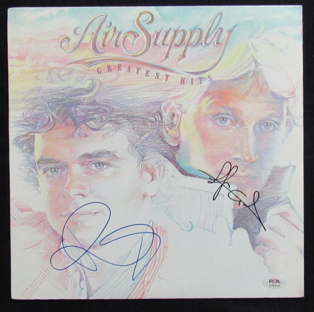 Dual-Signed Air Supply Greatest Hits Album by Hitchcock Russell PSA/DNA (1 of 6)