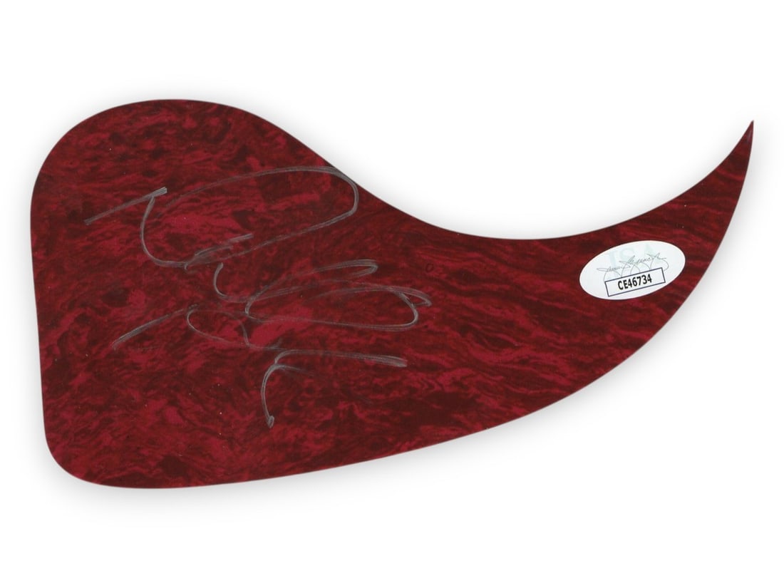 Danielle Peck Autographed Guitar Pickguard JSA Certified: Danielle Peck Autographed Guitar Pickguard JSA Certified This is an original autographed guitar pickguard signed by singer-songwriter Danielle Peck. The pickguard is specifically designed for an acous