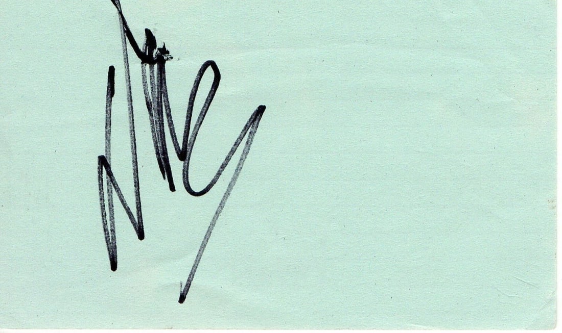 Beckett Authenticated Dave Navarro Signed 3X5 Card Jane's Addiction (1 of 3)