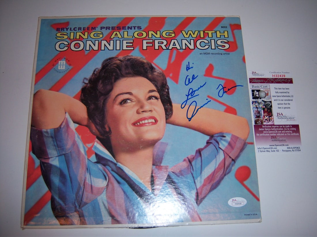 Signed Connie Francis Sing Along LP Record Album (1 of 1)