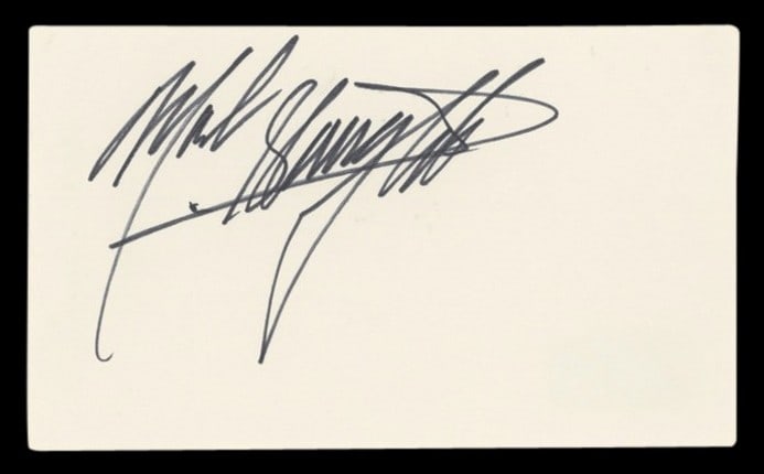 Mark Slaughter Authentic Signed 3x5 Index Card Beckett BAS (1 of 2)