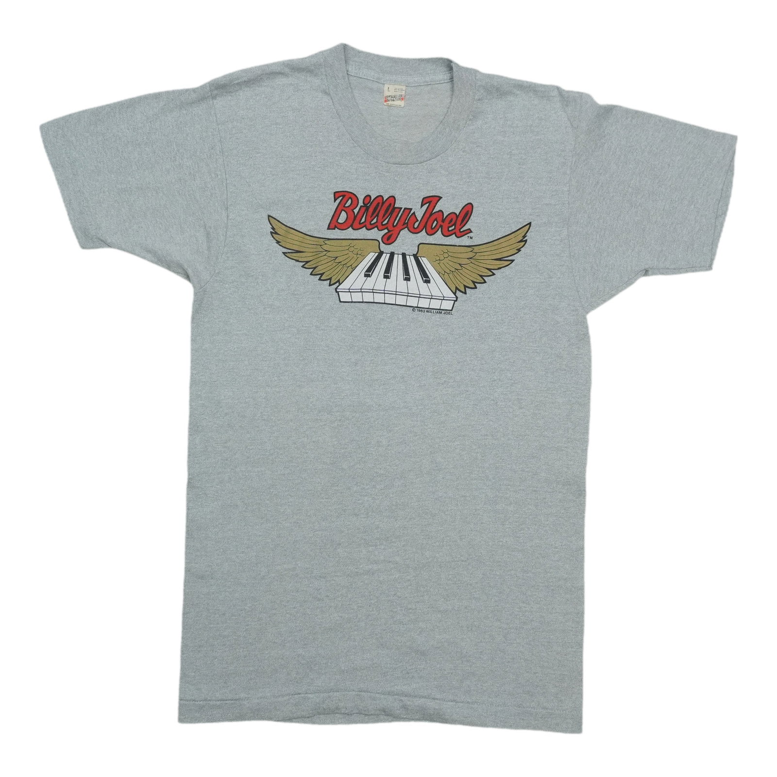 Vintage 1983 Billy Joel Faith Tour Grey Shirt (1 of 5)