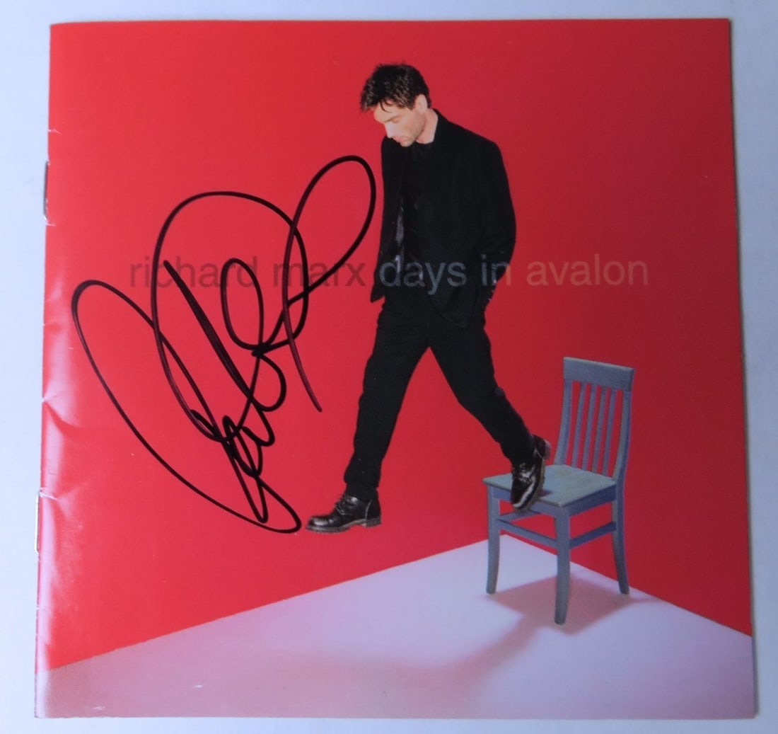 Richard Marx JSA Authenticated Signed Days in Avalon CD Booklet Insert (1 of 3)