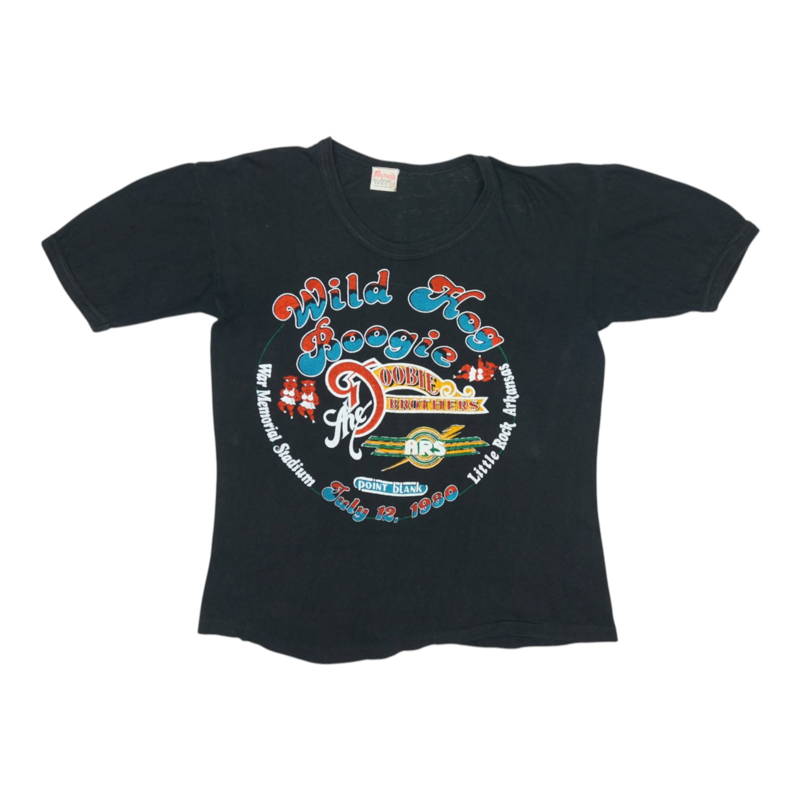 Vintage 1980 Wild Hog Boogie Festival Black Cotton Shirt Medium (1 of 5)