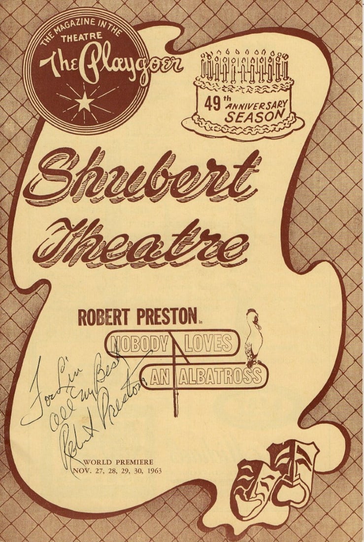 Nobody Loves an Albatross Playbill Signed by Robert Preston Beckett Authenticated (1 of 3)