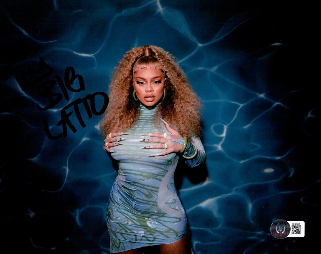 Big Latto Authenticated Signed 8X10 Photo in Sheer Dress (1 of 2)