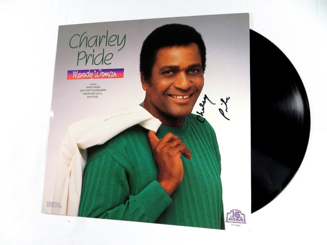Charley Pride Signed Moody Woman Album Cover Beckett Authenticated (1 of 4)