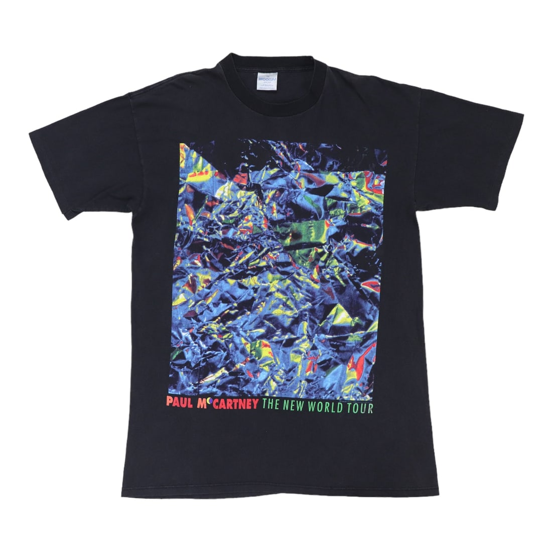 Vintage 1993 New World Tour Paul McCartney Black Cotton Concert T-Shirt (1 of 6)
