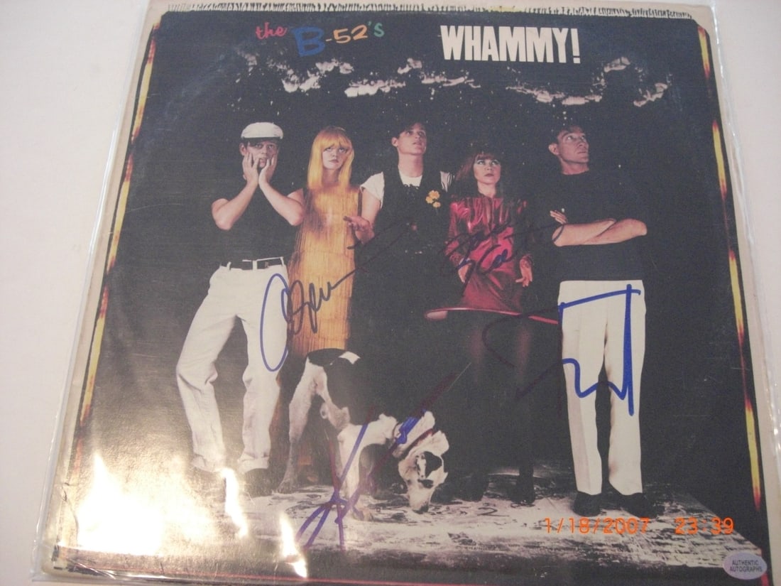 Signed B-52s Whammy! LP with four original members (1 of 1)