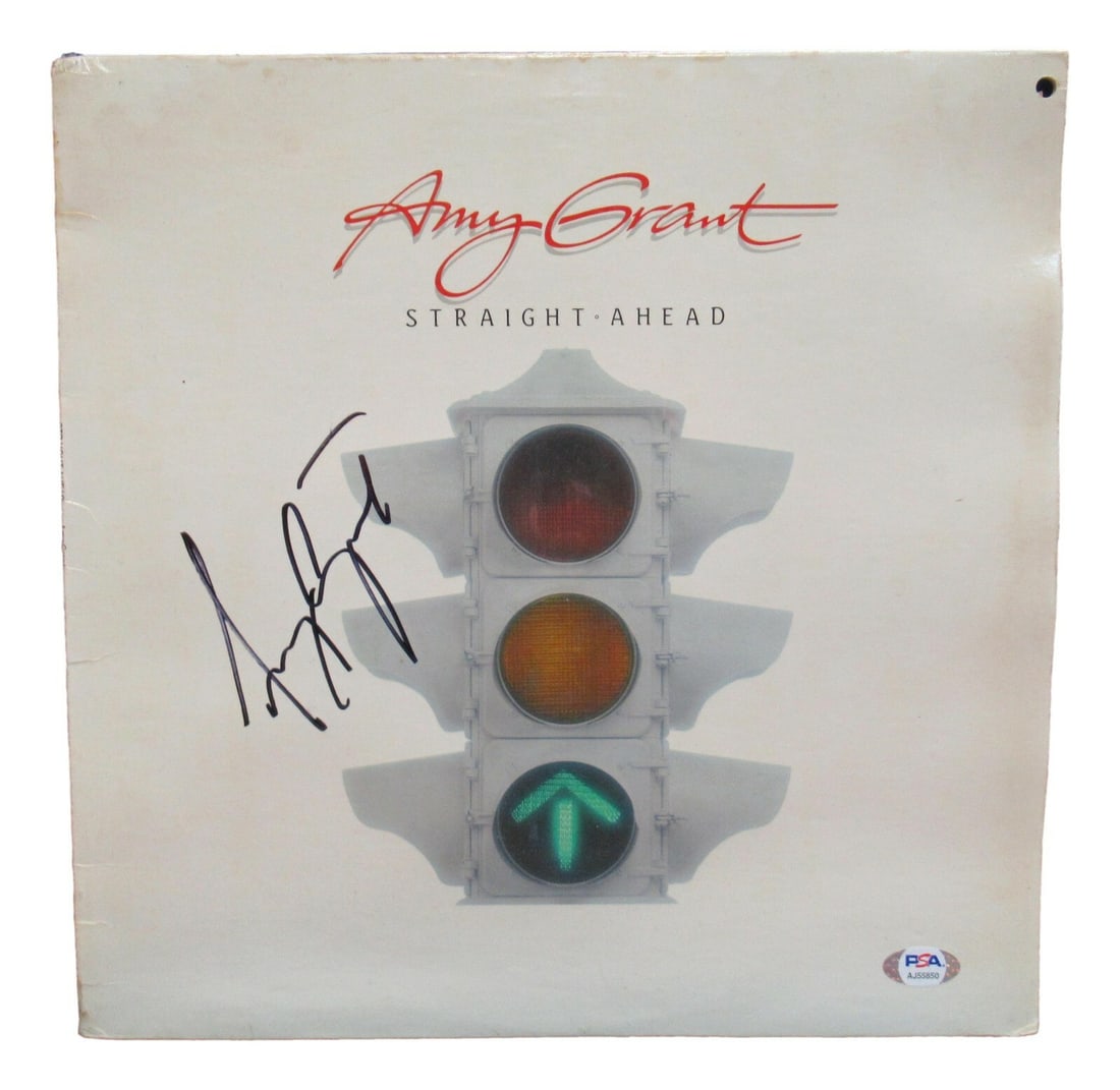 Amy Grant Straight Ahead signed record PSA DNA authenticated (1 of 4)